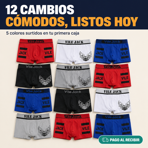 Bóxer Caballero Paquete De 12 Pz Microfi — vista 1