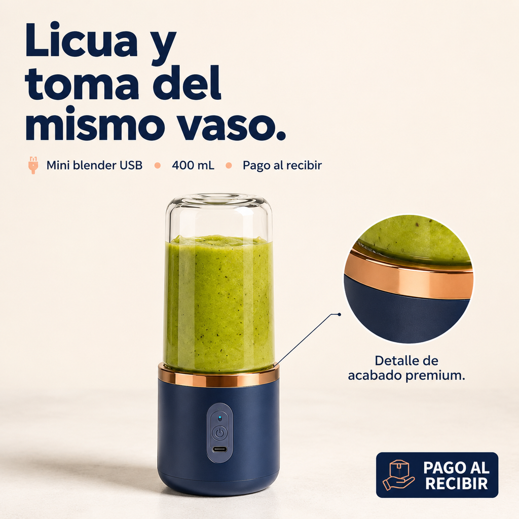 Licuadora Portátil con Vaso Mezclador — vista 1
