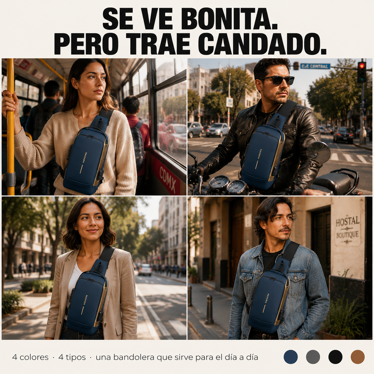 Mochila Antirrobo con USB Impermeable — vista 5