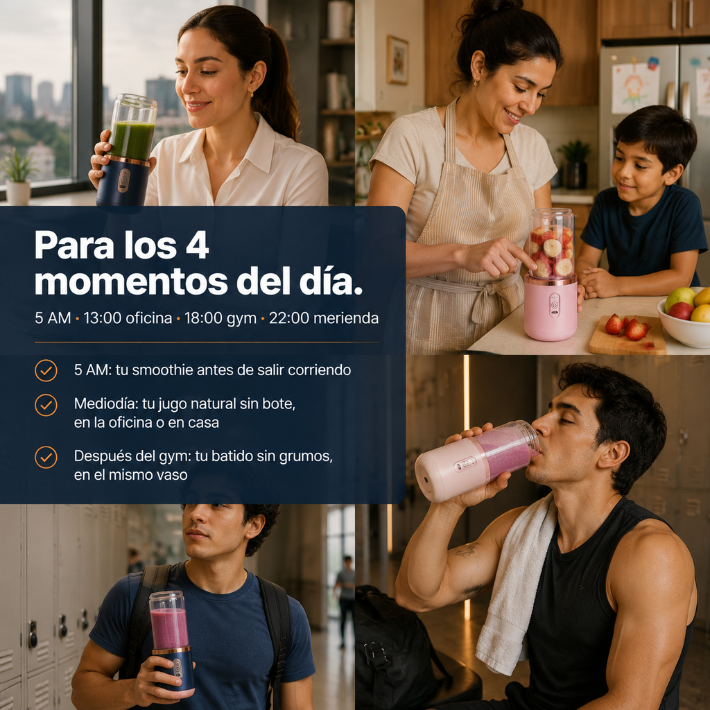 Licuadora Portátil con Vaso Mezclador — vista 5