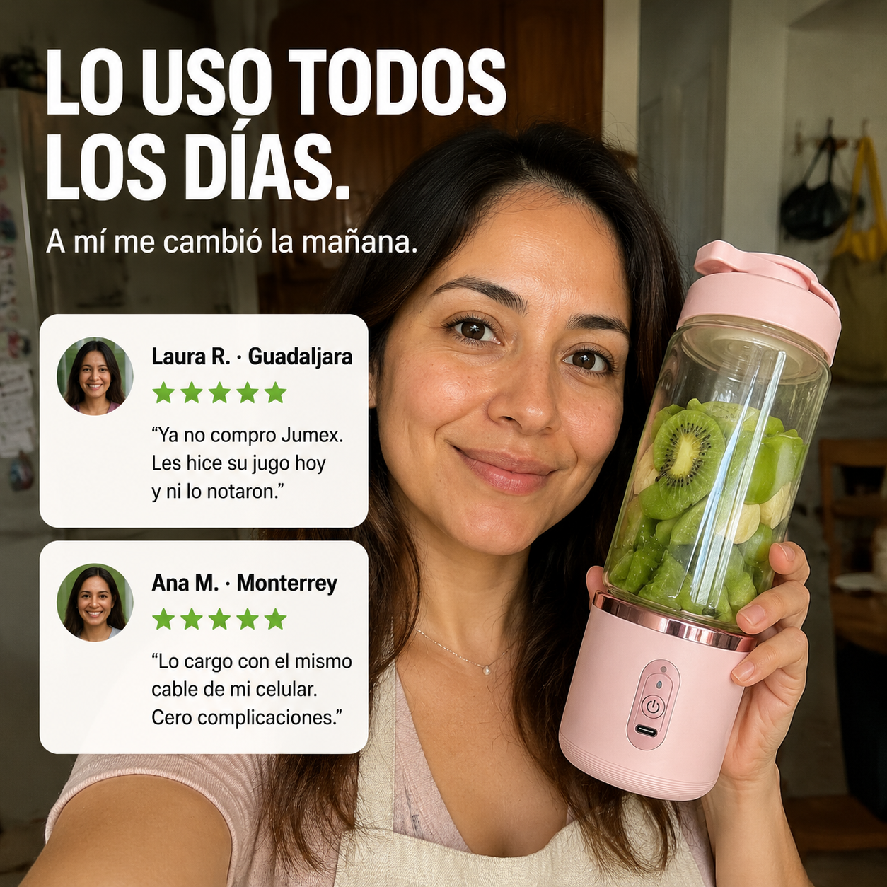 Licuadora Portátil con Vaso Mezclador — vista 6