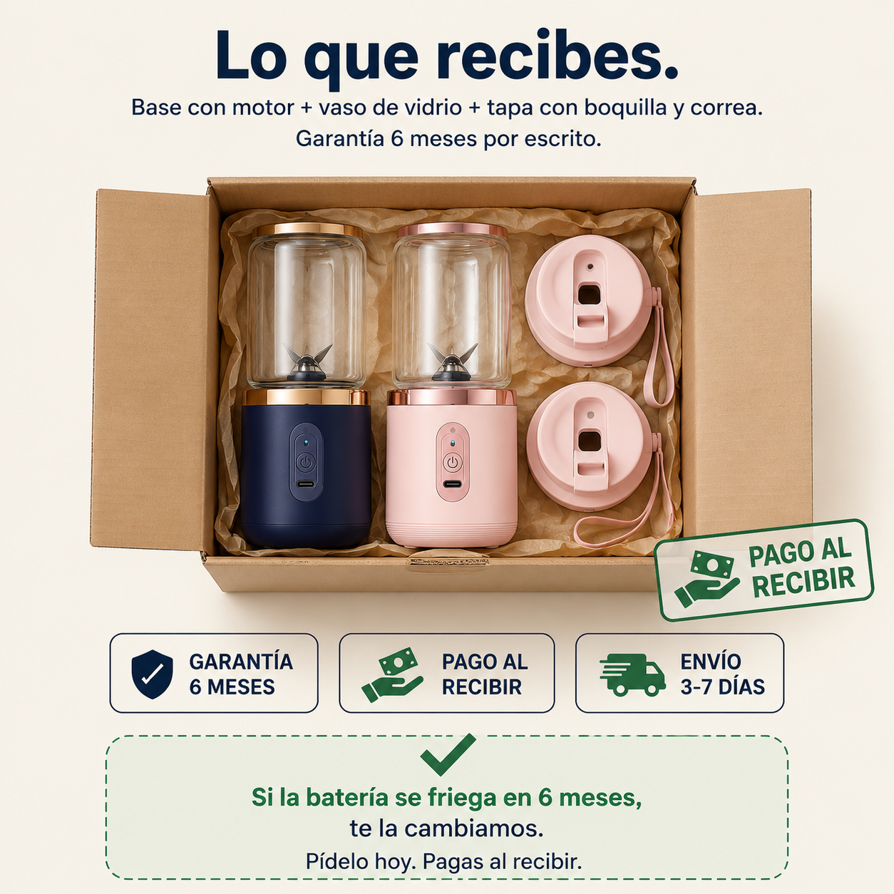 Licuadora Portátil con Vaso Mezclador — vista 7